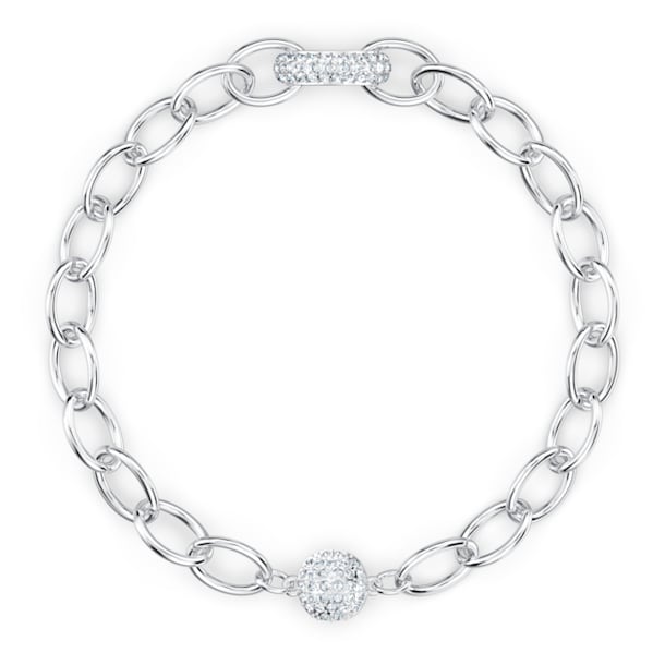 The Elements bracelet, White, Rhodium plated - Swarovski, 5560662