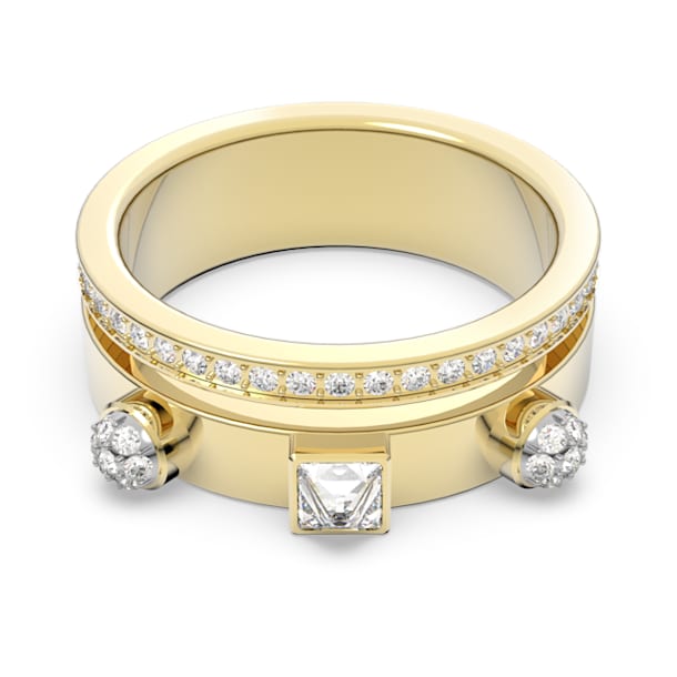 Thrilling Ring, Weiß, Goldlegierungsschicht - Swarovski, 5561688