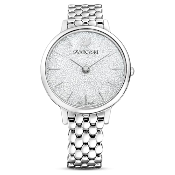 Crystalline Joy watch, Metal bracelet, Silver tone, Stainless steel - Swarovski, 5563711