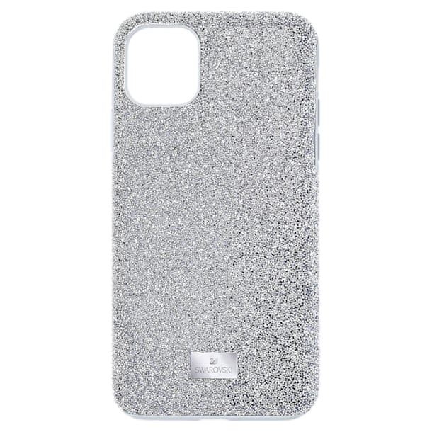 High smartphone case, iPhone® 12 Pro Max, Silver tone - Swarovski, 5565184