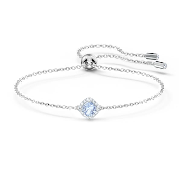 Angelic bracelet, Blue, Rhodium plated - Swarovski, 5567933