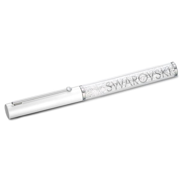 Crystalline Gloss ballpoint pen, White, Chrome plated - Swarovski, 5568761