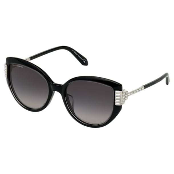 Fluid Cat Eye sunglasses, SK0272-P, Black - Swarovski, 5569895