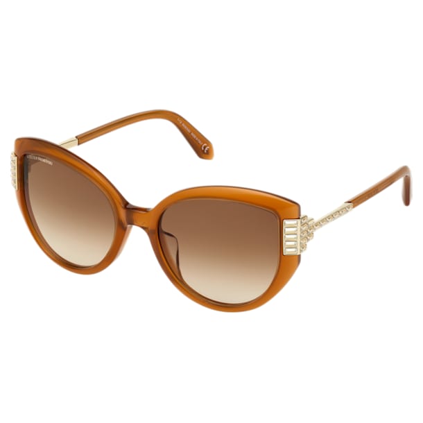 Fluid Cat Eye sunglasses, SK0272-P, Brown - Swarovski, 5569897