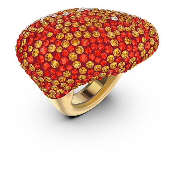 The Elements 戒指, 火元素, 红色, 镀金色调 - Swarovski, 5570163