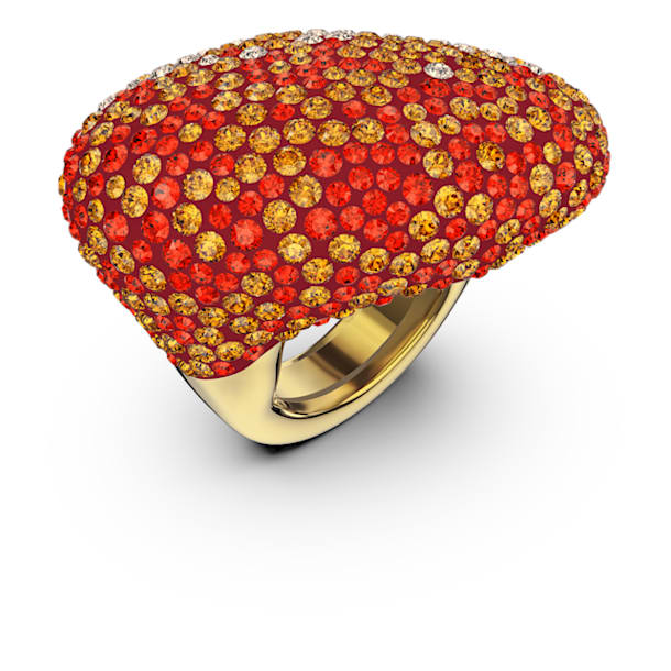 The Elements ring, Fire element, Red, Gold-tone plated - Swarovski, 5572450