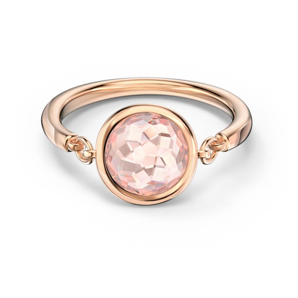 Tahlia ring, Round, Pink, Rose gold-tone plated - Swarovski, 5572707