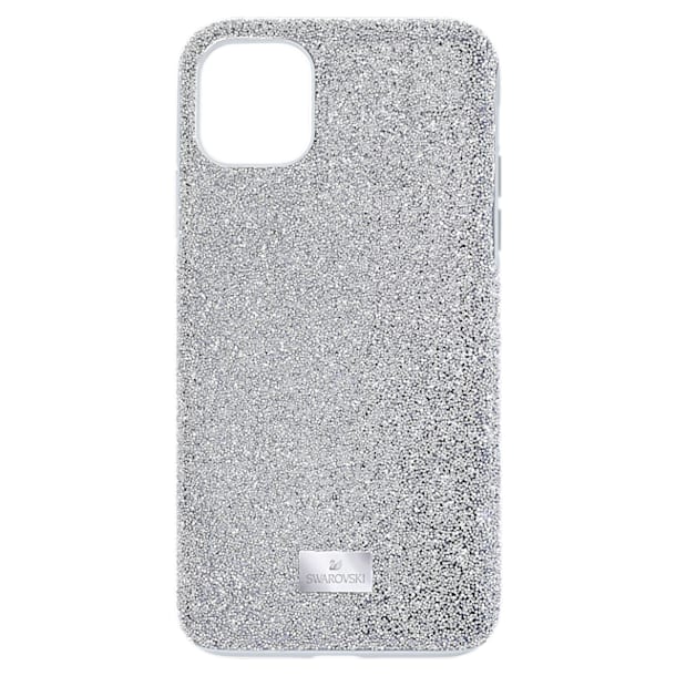 High smartphone case          , iPhone® 12 mini, Silver Tone - Swarovski, 5574042