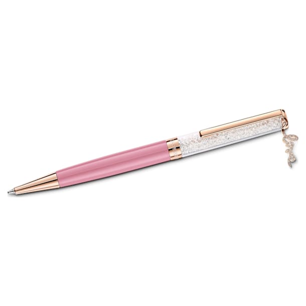Στυλό Crystalline Love, Ροζ, Επιμετάλλωση σε ροζ χρυσαφί τόνο - Swarovski, 5595674