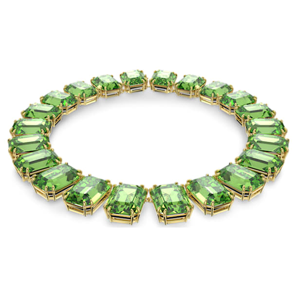 Millenia Halskette, Oktagon-Schliff, Grün, Goldlegierungsschicht - Swarovski, 5598261