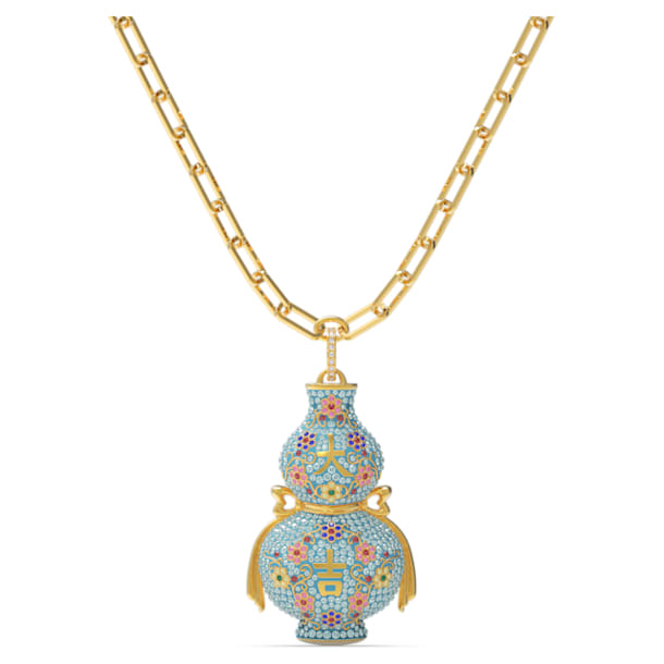Flower of Fortune necklace, Multicolored, Gold-tone plated - Swarovski, 5599184