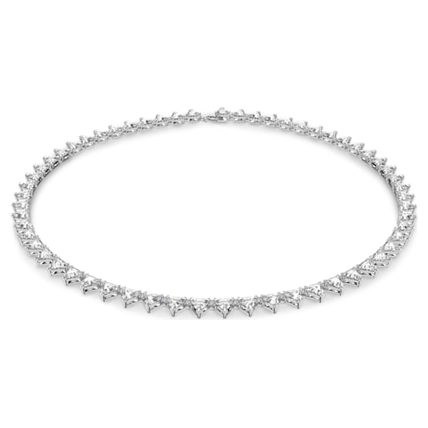 Collar Ortyx, Talla triangular, Blanco, Baño de rodio - Swarovski, 5599191