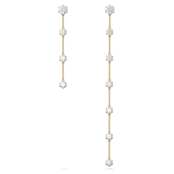 Constella earrings, Asymmetrical, White, Matte gold-tone plated - Swarovski, 5600490