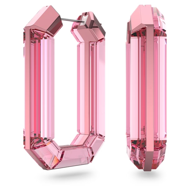Lucent hoop earrings, Pink - Swarovski, 5600786
