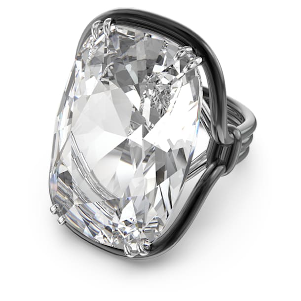 Harmonia gyűrű, Nagy méretű kristály, Fehér, Kevertfém-felület - Swarovski, 5600946