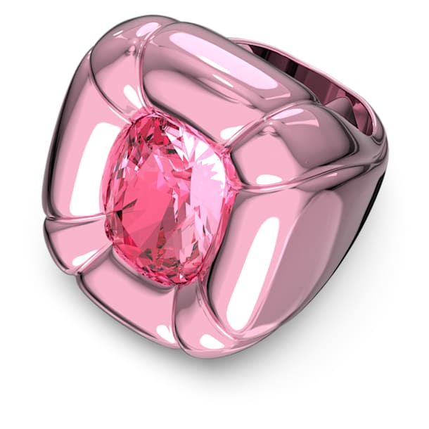 Dulcis cocktail ring, Cushion cut crystals, Pink - Swarovski, 5601579