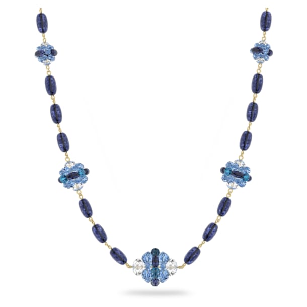 Somnia necklace, Blue, Gold-tone plated - Swarovski, 5601905
