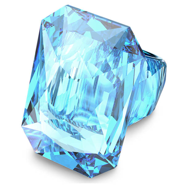 Anel cocktail Lucent, Cristal de grandes dimensões, Azul - Swarovski, 5607355