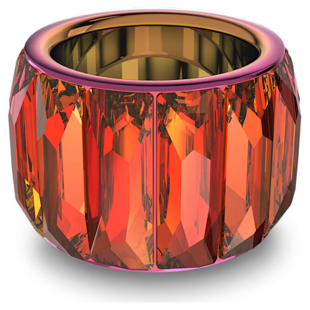 Curiosa cocktail ring, Baguette cut, Pink - Swarovski, 5607415