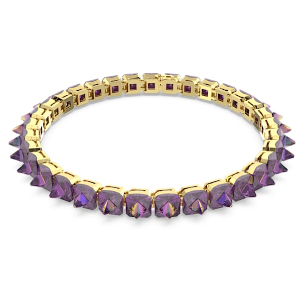 Chroma choker, Spike crystals, Purple, Gold-tone plated - Swarovski, 5608714