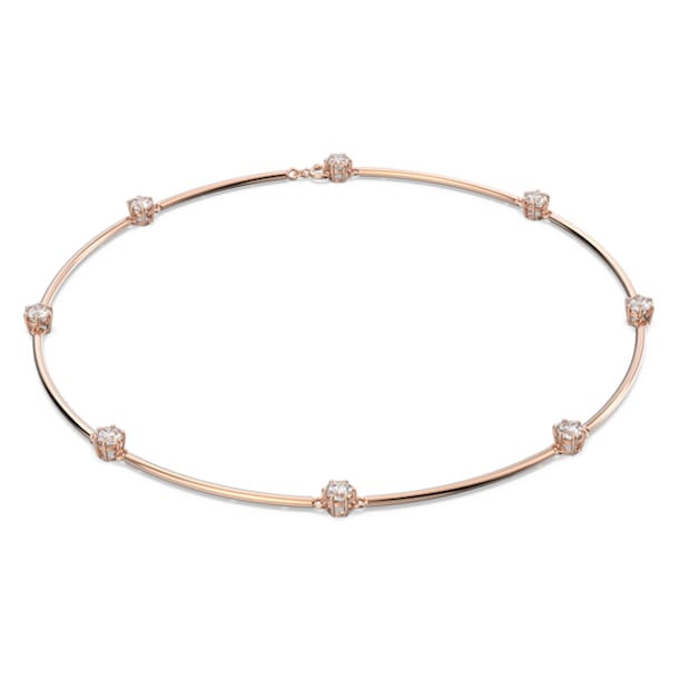 Collar Constella, Talla redonda, Blanco, Baño tono oro rosa - Swarovski, 5609710