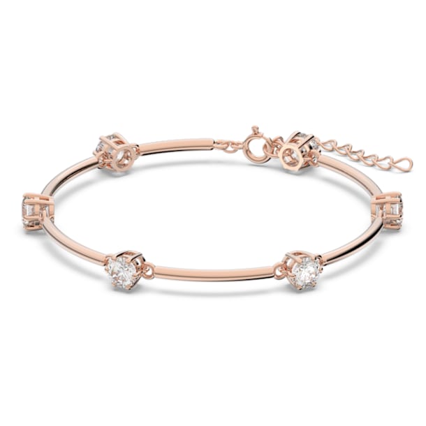 Constella bracelet, White, Rose gold-tone plated - Swarovski, 5609711