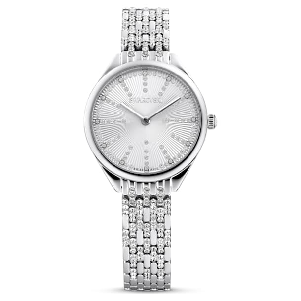 Relógio Attract, Pulseira de metal, Branco, Aço inoxidável - Swarovski, 5610490