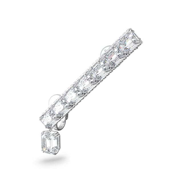 Millenia fülgyűrű, Egy, Nyolcszögmetszésű kristály, Fehér, Ródium bevonattal - Swarovski, 5612670