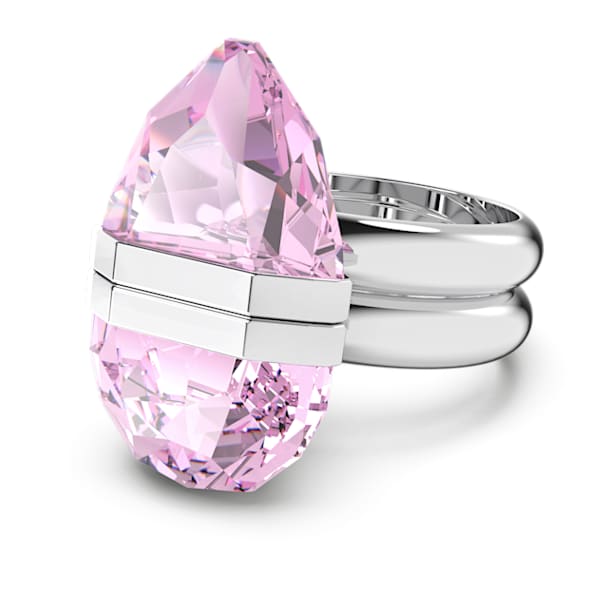 Lucent 戒指, 磁性, 粉红色, 镀铑 - Swarovski, 5613558