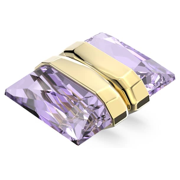Lucent ear cuff, Single, Magnetic, Purple, Gold-tone plated - Swarovski, 5613561 Lucent ear cuff, Single, Magnetic, Purple, Gold-tone plated - Swarovski, 5613561