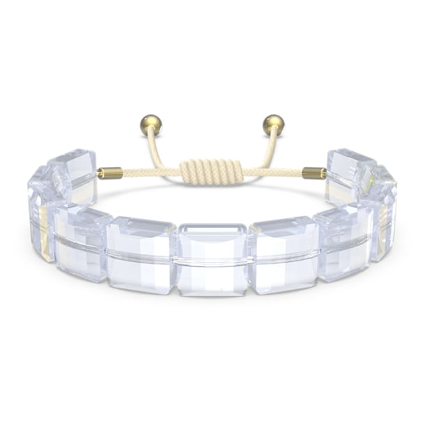 Bracelet Letra, Étoile, Blanc, Placage de ton or - Swarovski, 5615862