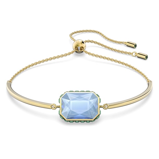 Orbita bracelet, Octagon cut crystal, Multicoloured, Gold-tone plated - Swarovski, 5616643
