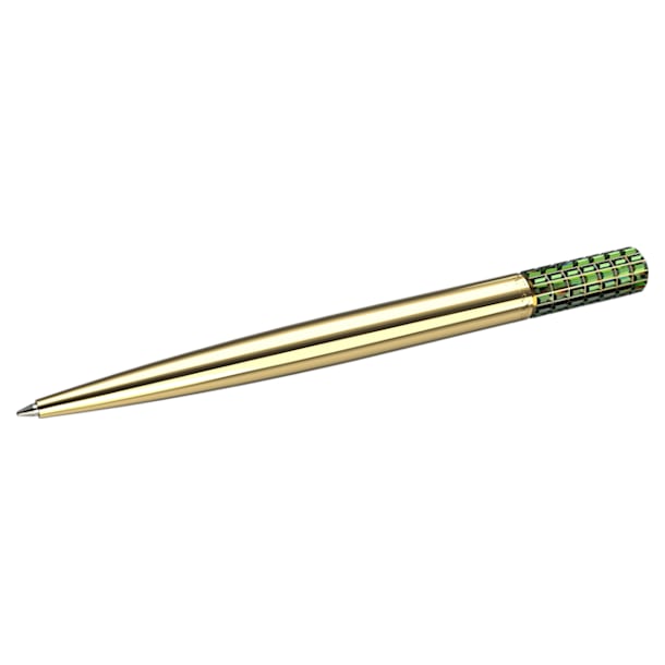 Bolígrafo, Verde, Baño tono oro - Swarovski, 5618145