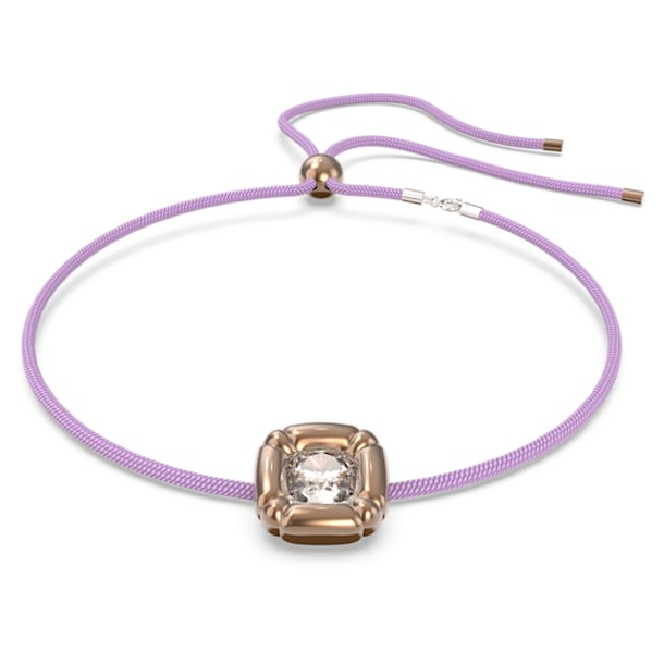 Dulcis necklace, Cushion cut crystals, Purple - Swarovski, 5622377
