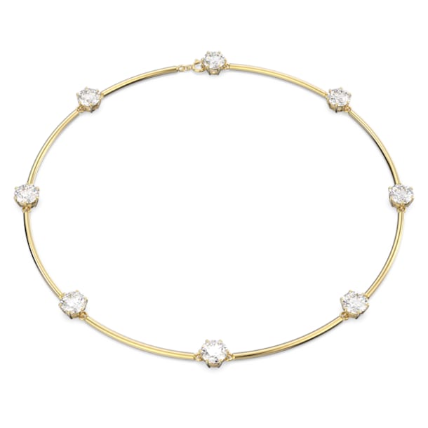 Constella necklace, White, Shiny gold-tone plated - Swarovski, 5622720