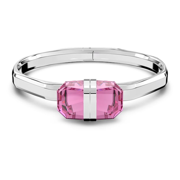 Lucent bangle, Magnetic, Pink, Stainless steel - Swarovski, 5629227