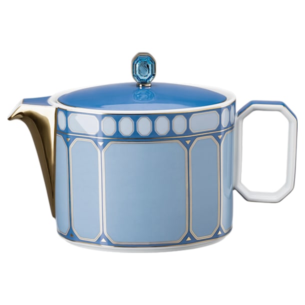Signum 茶壺, 瓷器, 小號, 藍色 - Swarovski, 5635557