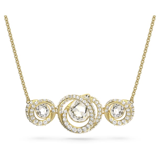 Generation necklace, White, Gold-tone plated - Swarovski, 5636586