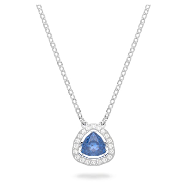 Millenia necklace, Blue, Rhodium plated - Swarovski, 5640290