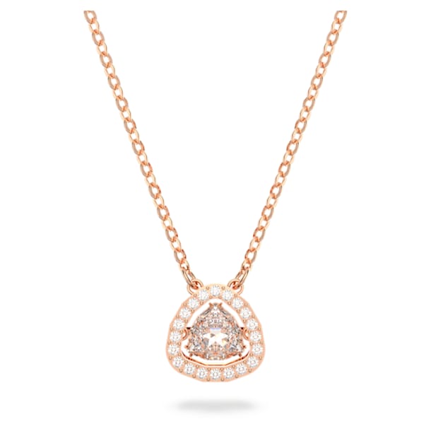 Millenia necklace, White, Rose gold-tone plated - Swarovski, 5640292