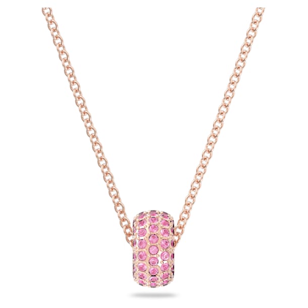 Stone pendant, Pink, Rose-gold tone plated - Swarovski, 5642887