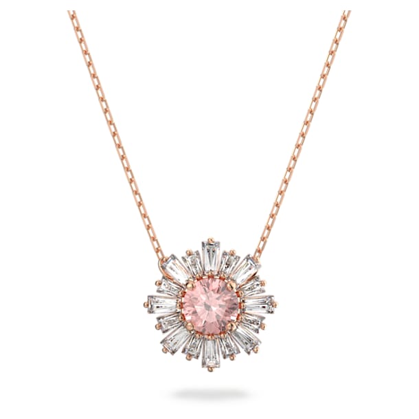 Sunshine pendant, Pink, Rose gold-tone plated - Swarovski, 5642961