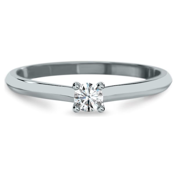Essentials ring, Diamond TCW 0.15 carat, Sterling Silver, Rhodium plated - Swarovski, 5651256