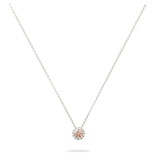 Signature pendant, Diamond TCW 0.40 carat, Center Stone 0.30 carat Fancy Intense Pink, 14K white gold - Swarovski, 5651261