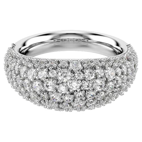Sublima ring — White, Rhodium plated