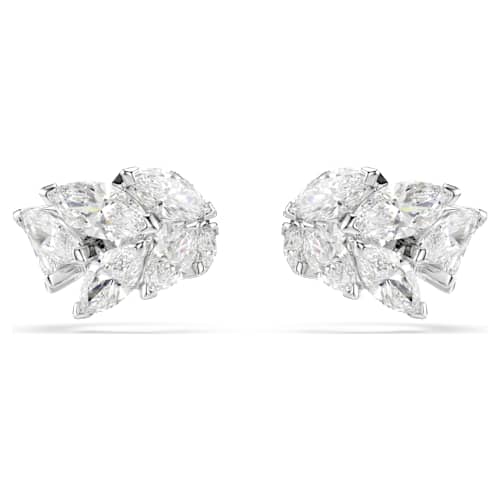 Mesmera ear cuffs — Marquise cut, White, Rhodium plated
