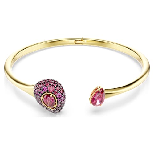 Sublima bangle — Pear cut, Red, 18K gold finish