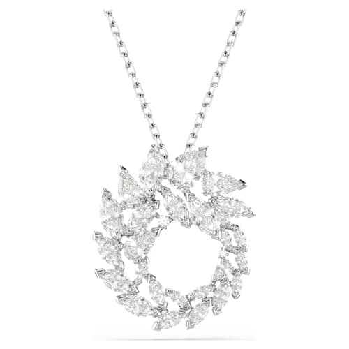 Mesmera pendant — Marquise cut, White, Rhodium plated