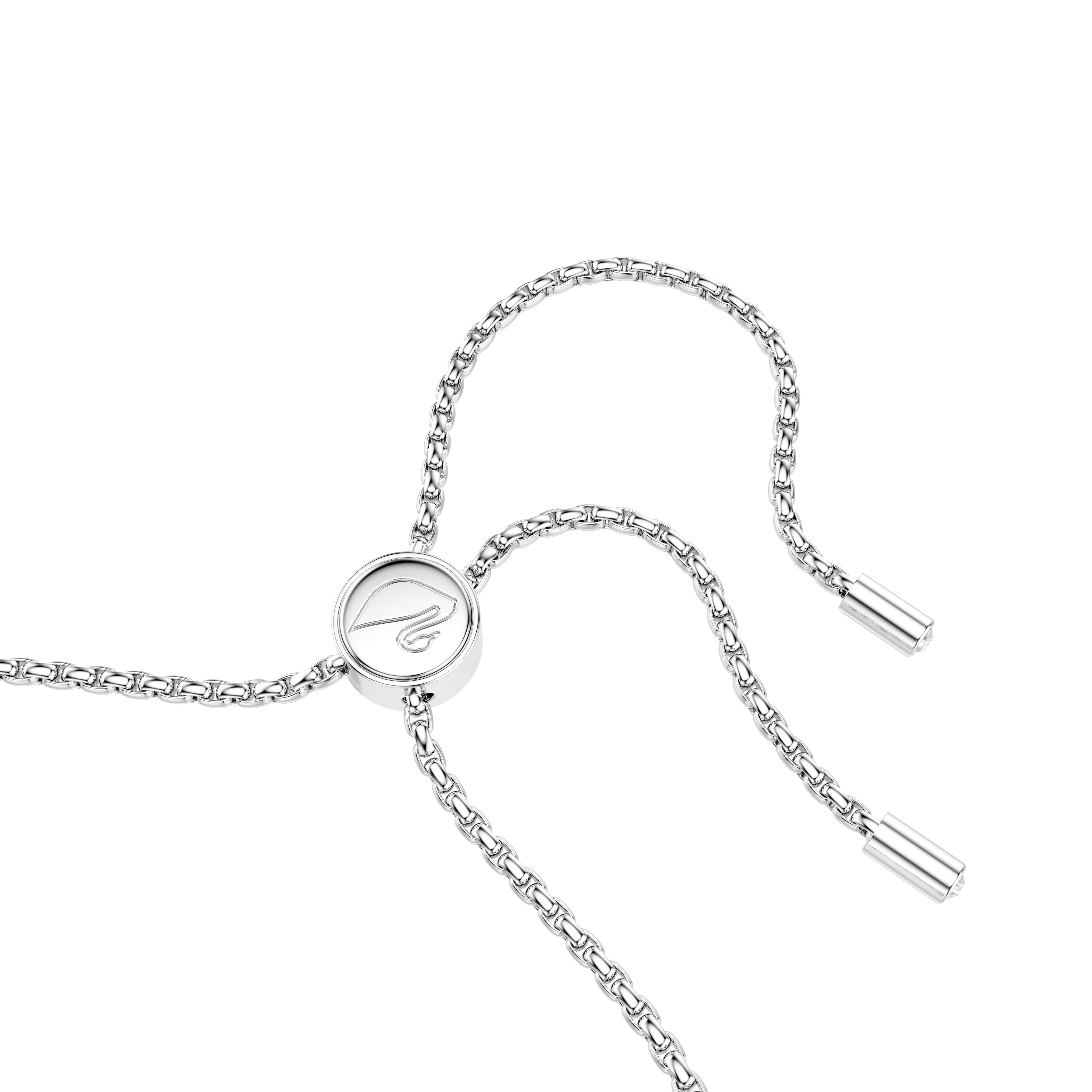 Subtle bracelet, Round cut, White