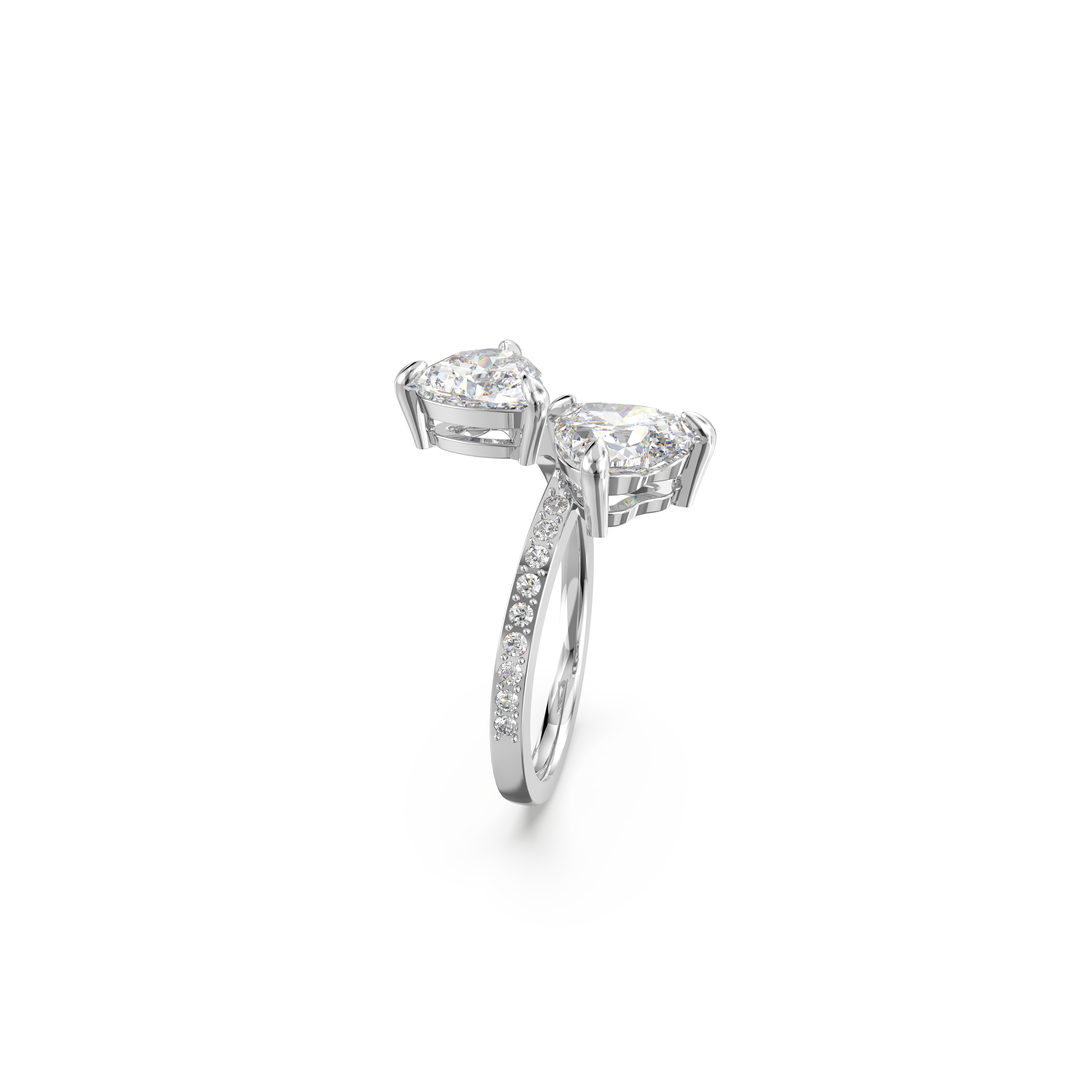 Attract Soul open ring, Heart, White